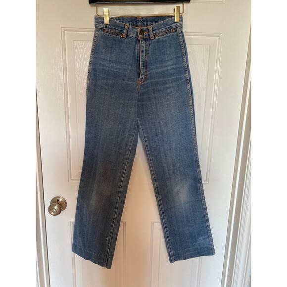 Vintage 70's/80's Pentimento Jeans Straight Design Pocket High Rise Size 5 Small - Picture 1 of 5